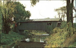 Old Covered Wood Bridge Ferrisburg, VT Postcard Postcard