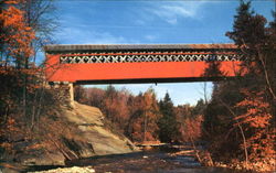 Old Covered Chiselville Bridge East Arlington, VT Postcard Postcard