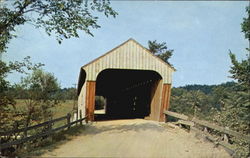 Hartland Old Covered Wood Bridge Vermont Postcard Postcard