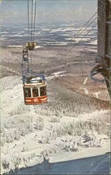 Tramway Entering Skyhaus, Jay Postcard