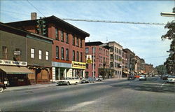 Main Street And Shopping Center St. Albans, VT Postcard Postcard