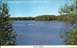 Water Skiing Townsend, WI Postcard Postcard