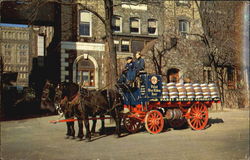 Pabst Blue Ribbon Brewery Wagon Postcard