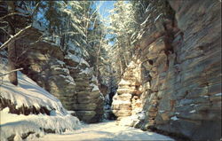 Winter At Lost Canyon Scenic, WI Postcard Postcard