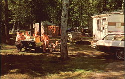 Camping In State Park Postcard