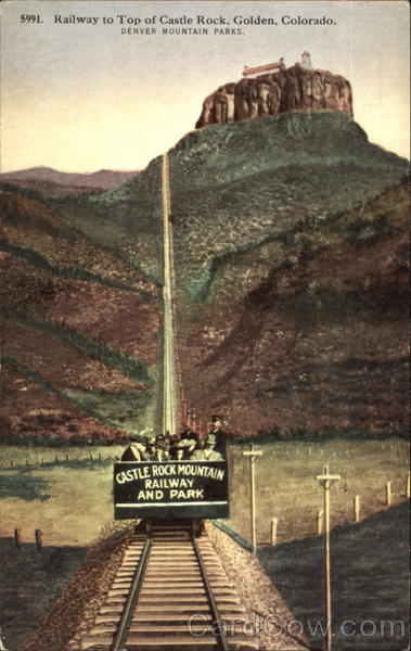 Railway To Top Castle Rock Golden Colorado