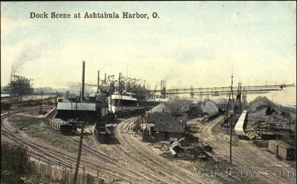Dock Scene At Ashtabula Harbor Ohio