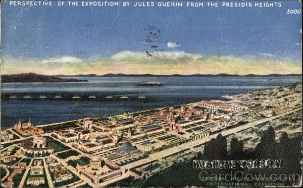 Perspective Of The Exposition By Jules Guerin From The Presidio Heights