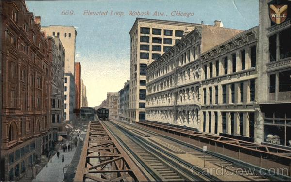 Elevated Loop, Wabash Ave Chicago Illinois