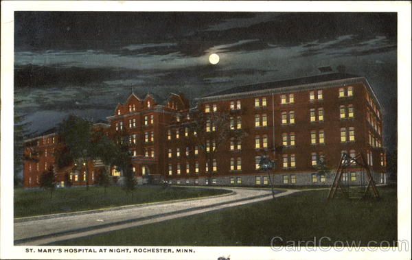 St. Mary's Hospital At Night Rochester Minnesota