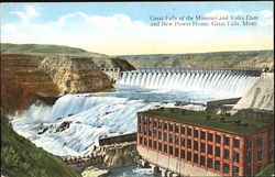 Great Falls Of The Missouri And Volta Dam An New Power House Great Falls Of The Missouri And Volta Dam An New Power House
