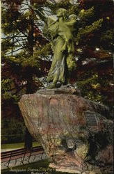 Sacajawea Statue, City Park Postcard