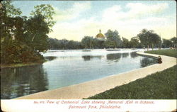 Centennial Lake, Fairmount Park Postcard