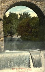 Falls At Wissahickon Creek, Ridge Avenue Bridge Postcard