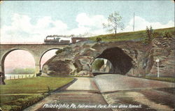 Fairmount Park, River Drive Tunnell Postcard