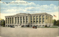 New High School Building Postcard