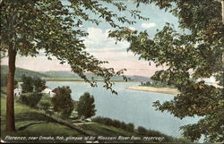 Glimpse Of The Missouri River From Reservoir, Florence Postcard