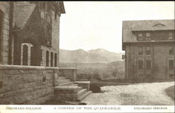 A Corner Of The Quadrangle, Colorado College Postcard