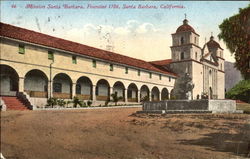 Mission Santa Barbara, Founded 1786 Postcard