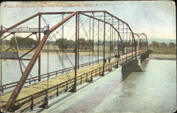 Wagon Bridge Across Yellowstone River Postcard