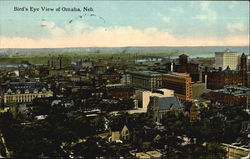 Bird's Eye View Of Omaha Postcard