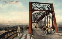 O. Street Viaduct South Omaha, NE Postcard Postcard