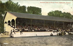 Baseball Fans At Forest Park Coffeyville, KS Postcard Postcard