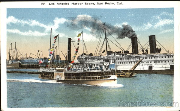 Los Angeles Harbor Scene San Pedro California