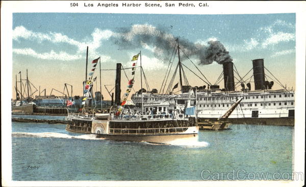 Los Angeles Harbor Scene San Pedro California
