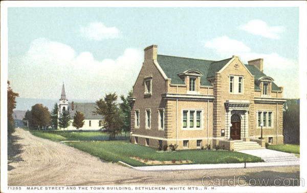 Maple Street And The Town Building Bethlehem New Hampshire