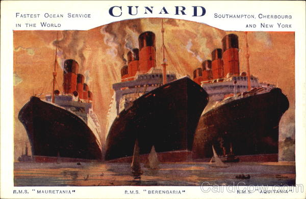 Cunard Maurentania Berengaria Aquitania Boats, Ships