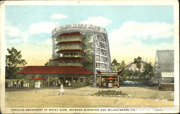 Popular Amusement At Rocky Glen Wilkes-Barre Pennsylvania