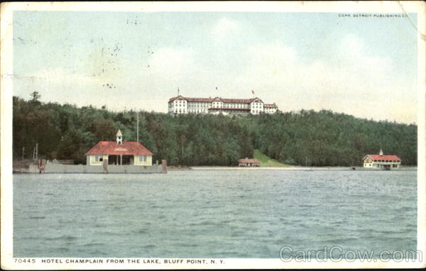 Hotel Champlain From The Lake, Bluff Point Plattsburgh New York