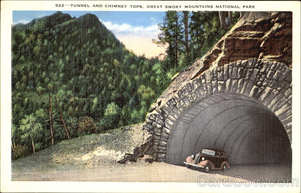Tunnel And Chimney Tops, Great Smoky Mountians National Park