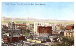 Birdseye View Of Denver From State Capitol Building Postcard