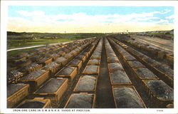 Iron Ore Cars In D. M. & N. R. R. Yards At Proctor Postcard