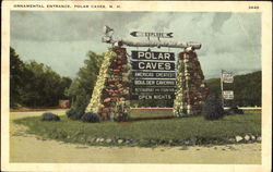 Ornamental Entrance, Polar Caves Rumney, NH Postcard Postcard