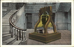 Liberty Bell, Independence Hall Postcard