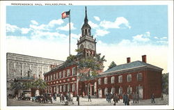 Independence Hall, Chestnut Street Philadelphia, PA Postcard Postcard