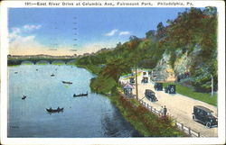 East River Drive At Columbia Ave, Fairmount Park Postcard