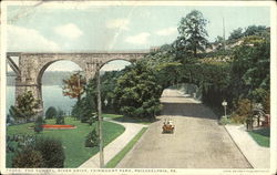 The Tunnel, River Drive, Fairmount Park Postcard