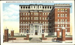 Misericordia Hospital, 54th St. & Cedar Ave. Philadelphia, PA Postcard Postcard