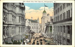 East City Hall Square Postcard