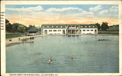 Cedar Crest Swimming Pool Allentown, PA Postcard Postcard