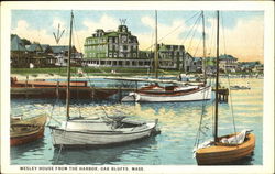 Wesley House From The Harbor Oak Bluffs, MA Postcard Postcard