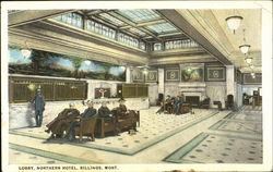 Northern Hotel Lobby Billings, MT Postcard Postcard