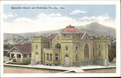 Methodist Church And Parsonage Postcard