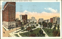 Bird's Eye View Of Court Square Postcard