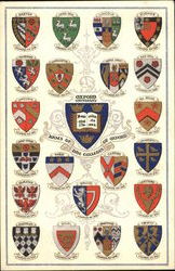 Arms Of The Colleges Of Oxford, Oxford University Postcard