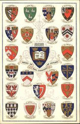 Arms Of The Colleges Of Oxford, Oxford University Postcard